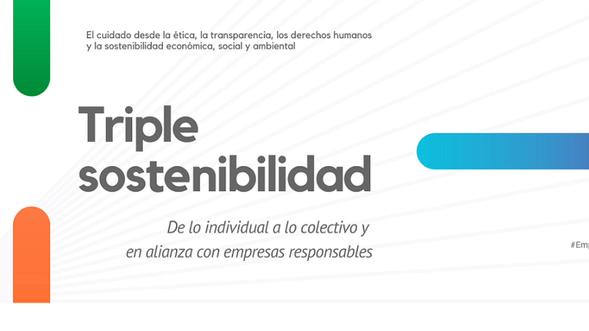 La triple sostenibilidad: De lo individual a lo colectivo y en alianza con empresas responsables